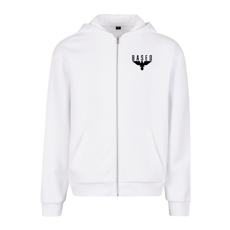 BASED – Fluffy Zip Hoody mit Logo-Stick