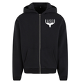BASED – Fluffy Zip Hoody mit Logo-Stick