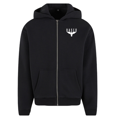 BASED – Fluffy Zip Hoody mit Logo-Stick