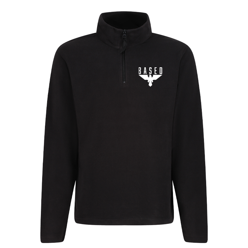 BASED – Zip Neck Fleece mit Logo-Stick