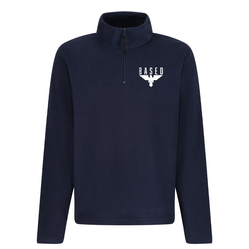 BASED – Zip Neck Fleece mit Logo-Stick