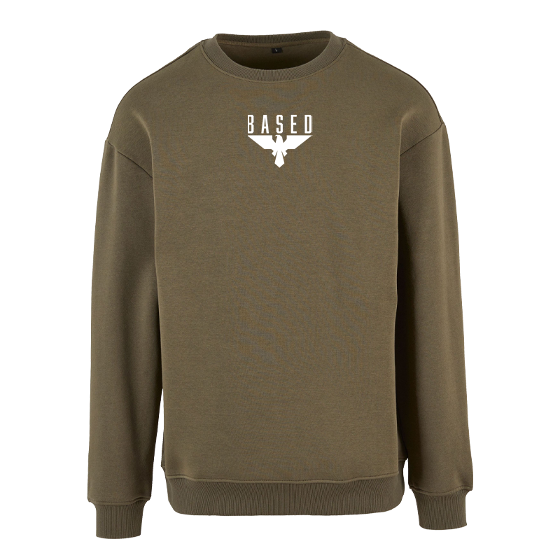 BASED – Sweatshirt Crewneck mit Logo Stick