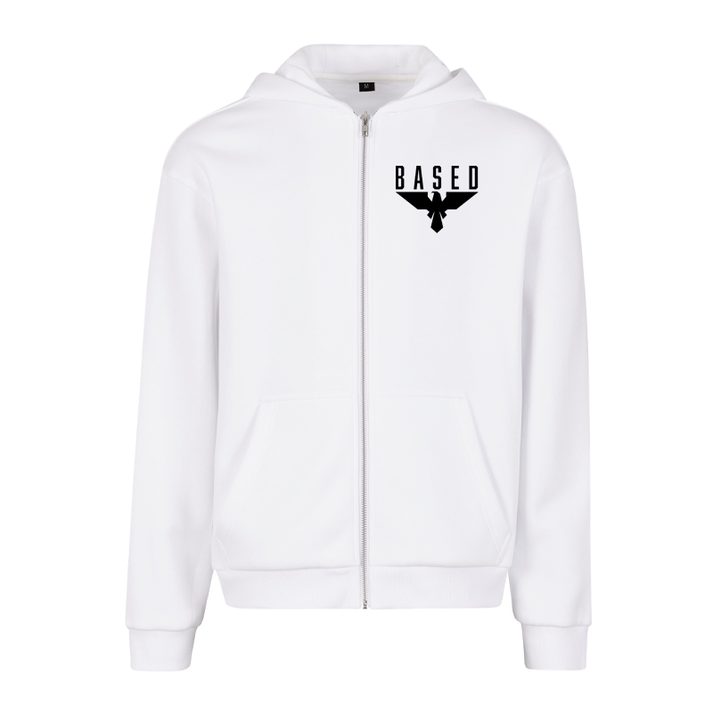 BASED – Fluffy Zip Hoody mit Logo-Stick