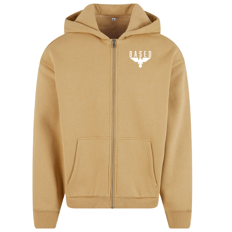 BASED – Fluffy Zip Hoody mit Logo-Stick