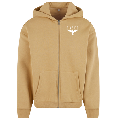 BASED – Fluffy Zip Hoody mit Logo-Stick